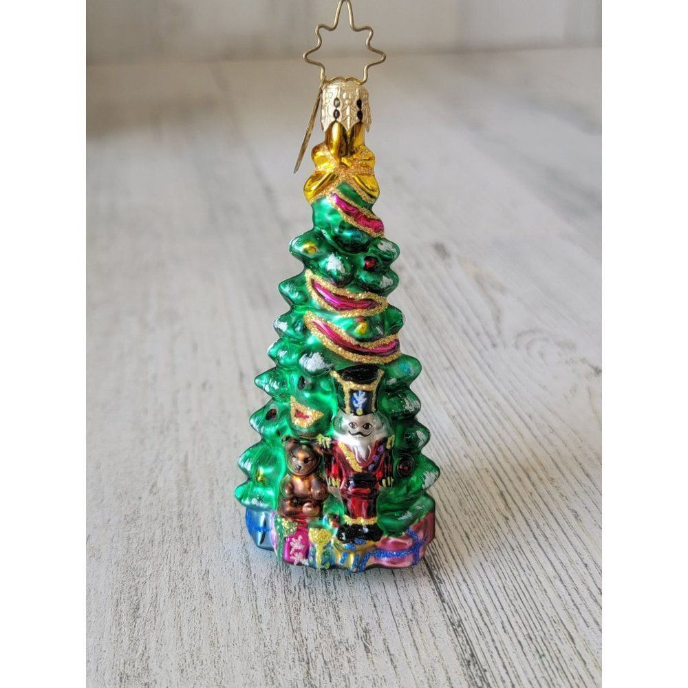 Radko tree trim slim‎ gem long glass ornament Xmas decor